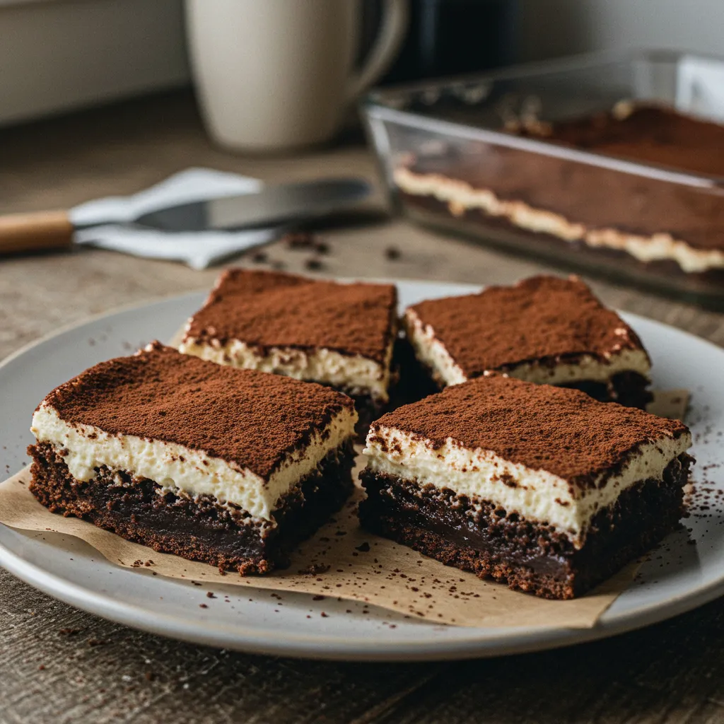 Tiramisu Brownies: Ultimate Fudgy Coffee-Infused Dessert Perfection - main view